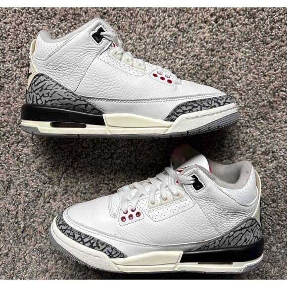 Nike Air Jordan 3 Retro White Cement Reimagined Size 4 Youth (Size 5.5 Women's) - Picture 1 of 7